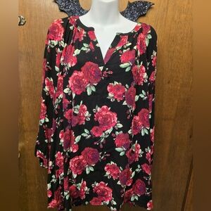 Pioneer Woman Floral Notch-Neck Tunic, size XXXL